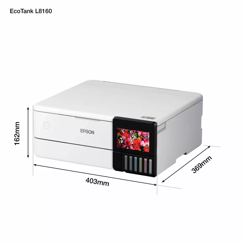Multifunktions-Tintenstrahldrucker Epson EcoTank L8160 — Farbdruck, 5760x1440 DPI, 32 ppm, A4, Wi‑Fi, Duplex