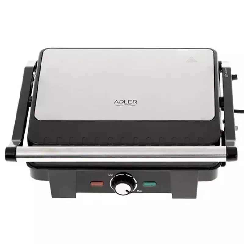 Kontaktgrill Adler AD 3051 — Edelstahl, 2200–2800 W, Grillfläche 1392 cm², einstellbare Temperatur, Antihaftplatten