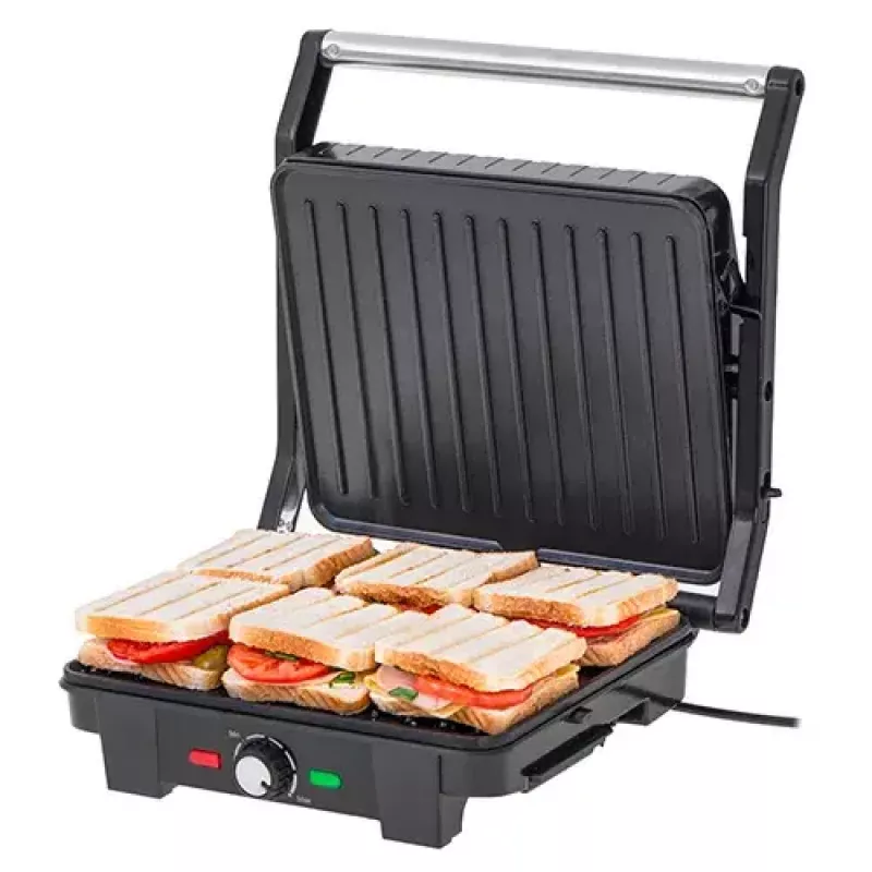 Kontaktgrill Adler AD 3051 — Edelstahl, 2200–2800 W, Grillfläche 1392 cm², einstellbare Temperatur, Antihaftplatten