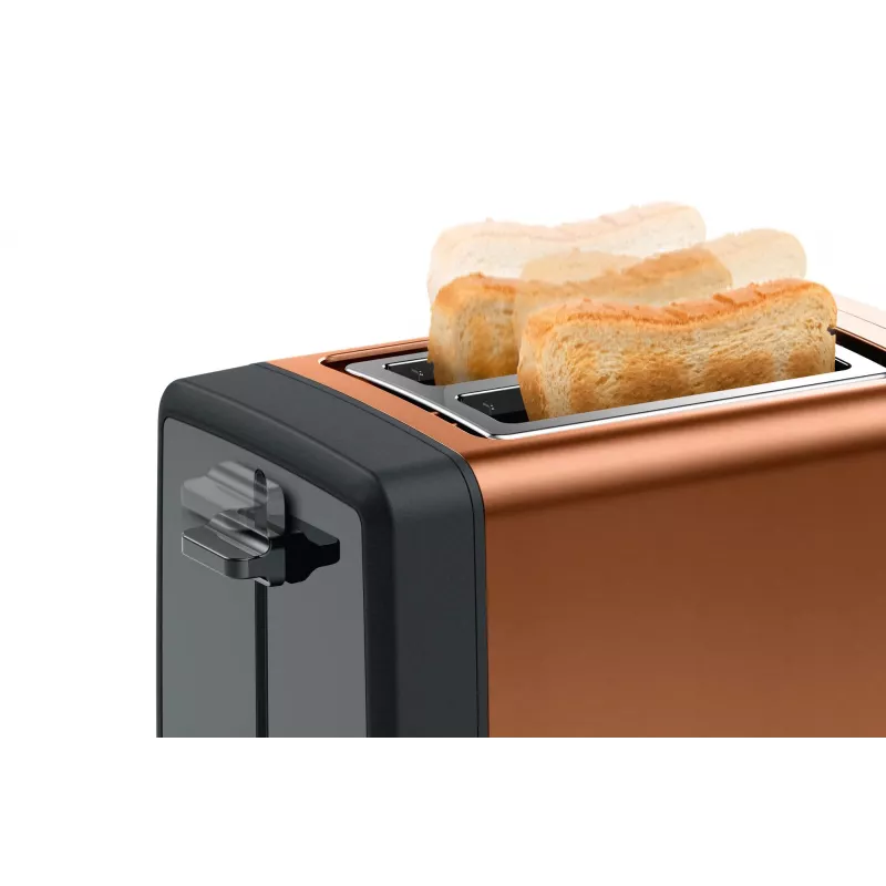Toaster Bosch TAT4P429 2-Scheiben 970 W Schwarz/Braun, kompakt Edelstahl