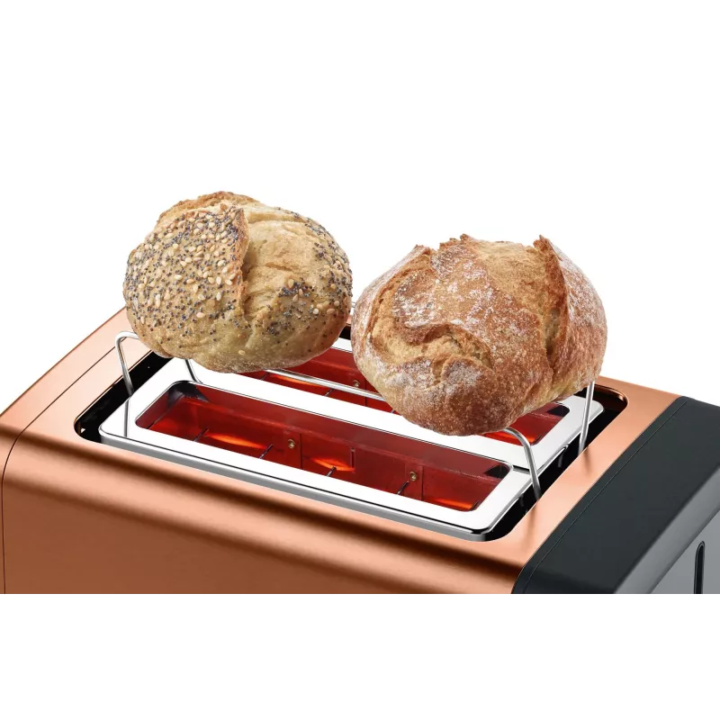 Toaster Bosch TAT4P429 2-Scheiben 970 W Schwarz/Braun, kompakt Edelstahl