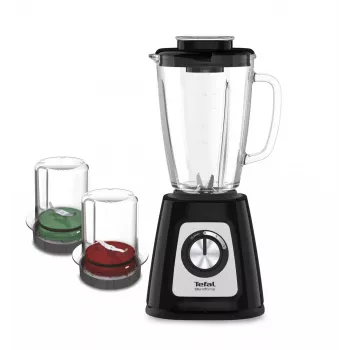 Tischmixer Tefal BlendForce II BL4388 — 800 W, 1,25 l Glaskrug, Eiscrushen, schwarz/gebürsteter Edelstahl