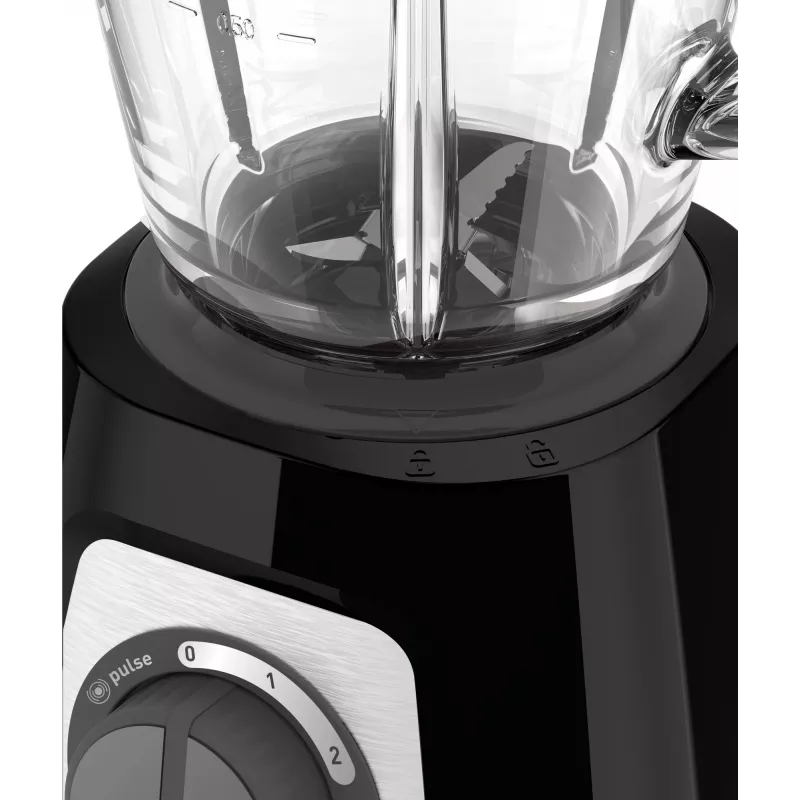 Tischmixer Tefal BlendForce II BL4388 — 800 W, 1,25 l Glaskrug, Eiscrushen, schwarz/gebürsteter Edelstahl
