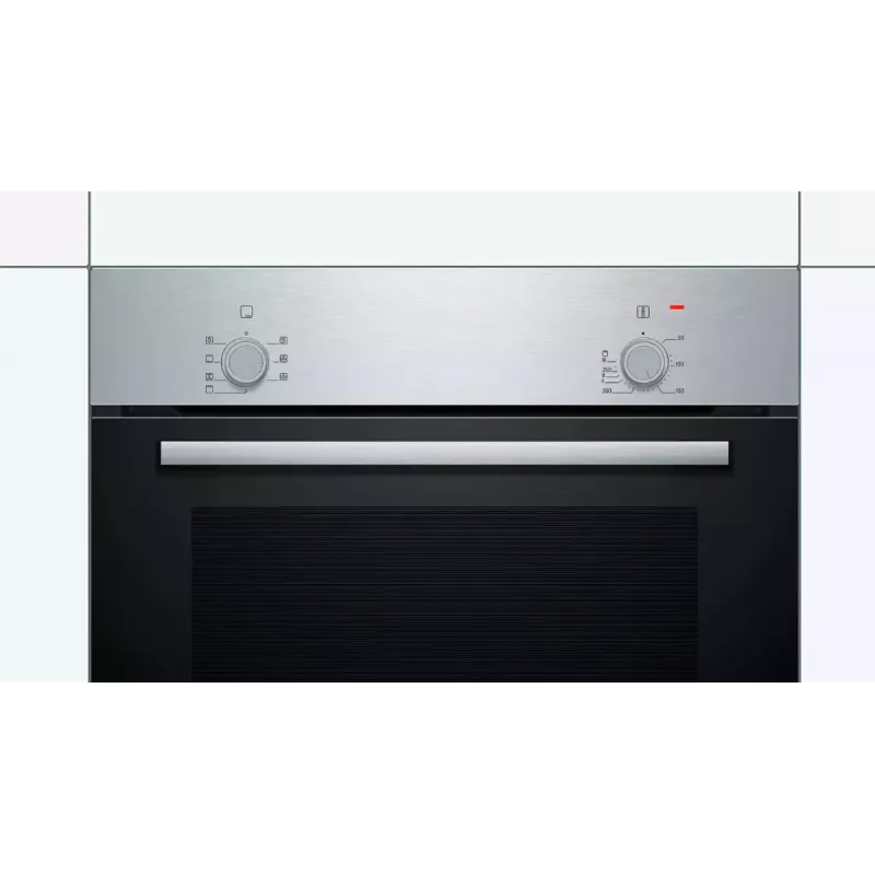 Einbau-Backofen Bosch Serie 2 HBF010BR1S Elektrisch, 66 L, Edelstahl, Drehregler