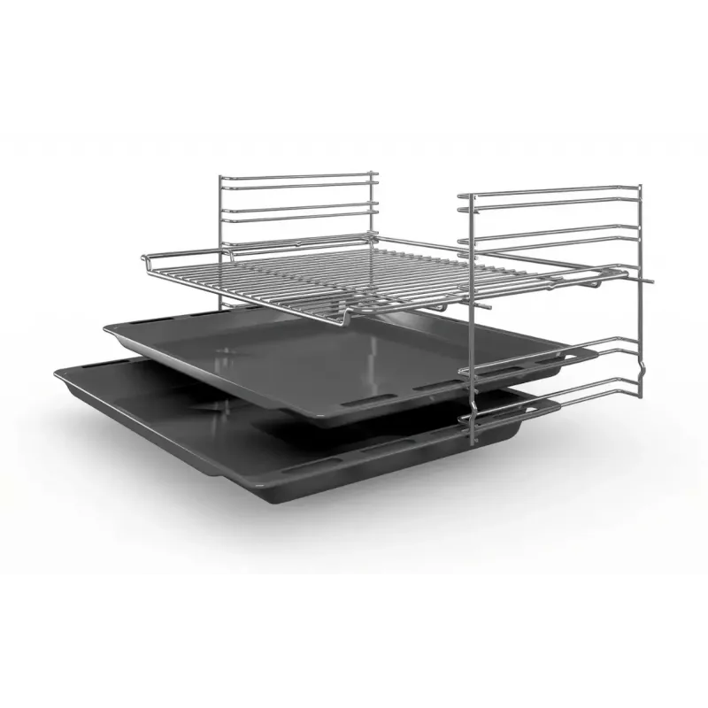 Einbau-Backofen Bosch Serie 2 HBF010BR1S Elektrisch, 66 L, Edelstahl, Drehregler