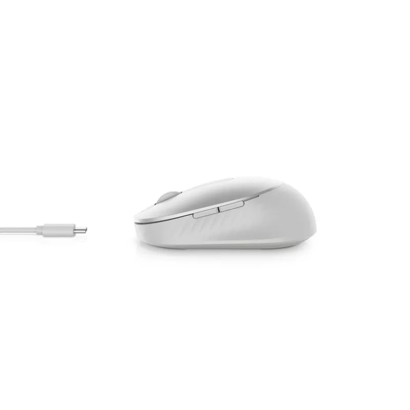 DELL Pro Premium Compact Maus – MS7421W – Platin-Silber, beidhändig, optisch, RF Wireless + Bluetooth, 1600 DPI, Platin, Silber (geöffnete Verpackung)