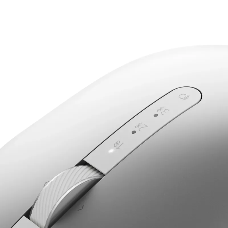 DELL Pro Premium Compact Maus – MS7421W – Platin-Silber, beidhändig, optisch, RF Wireless + Bluetooth, 1600 DPI, Platin, Silber (geöffnete Verpackung)
