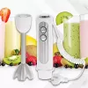 Pürierstab Adler AD 4625w — Stabmixer, 5 Geschwindigkeiten, Turbo, 1500 W, Edelstahlmesser, Silber/Weiß