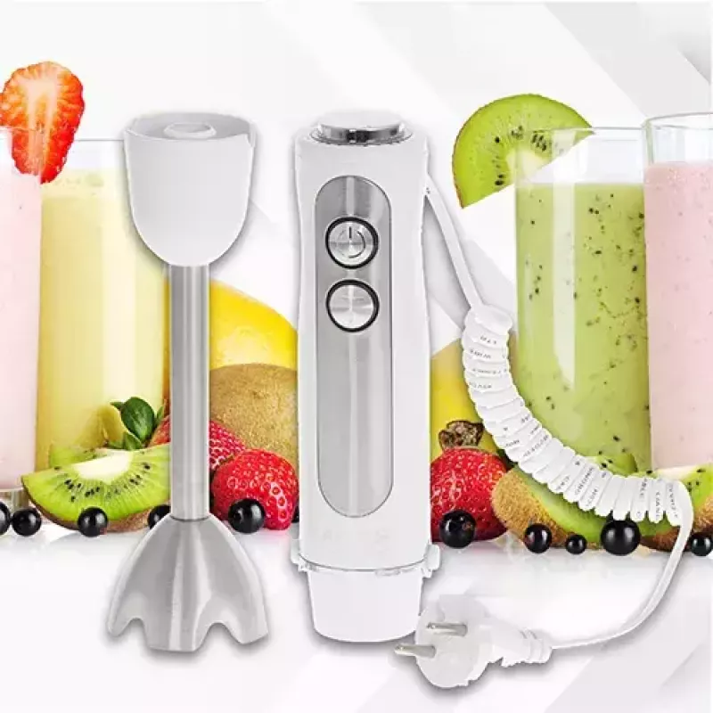 Pürierstab Adler AD 4625w — Stabmixer, 5 Geschwindigkeiten, Turbo, 1500 W, Edelstahlmesser, Silber/Weiß