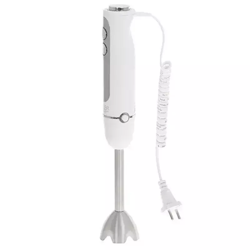Pürierstab Adler AD 4625w — Stabmixer, 5 Geschwindigkeiten, Turbo, 1500 W, Edelstahlmesser, Silber/Weiß