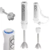 Pürierstab Adler AD 4625w — Stabmixer, 5 Geschwindigkeiten, Turbo, 1500 W, Edelstahlmesser, Silber/Weiß