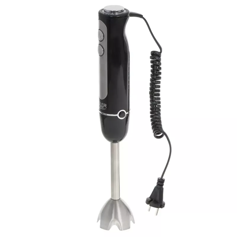 Stabmixer Adler AD 4625B — Handmixer, 1500 W max, 850 W Nennleistung, 5 Geschwindigkeiten, mechanische Steuerung, Turbo, Edelstahlklinge, Schwarz