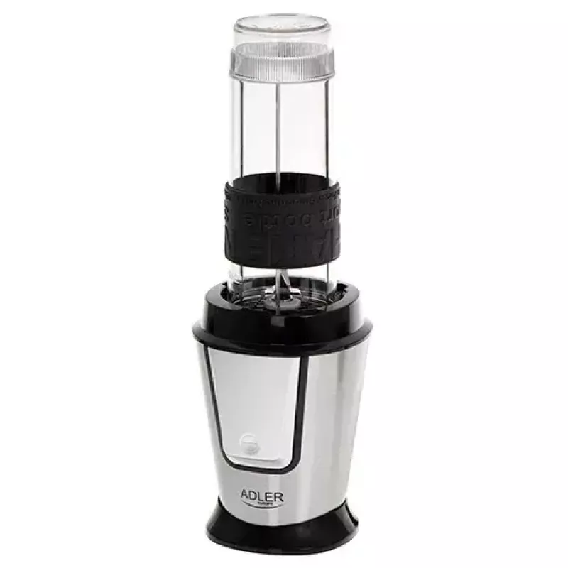 Sport-Mixer Adler AD 4081 — tragbarer Personal Mixer, 800 W Spitze, 0,57 l Becher, Edelstahlmesser, 2 Flaschen