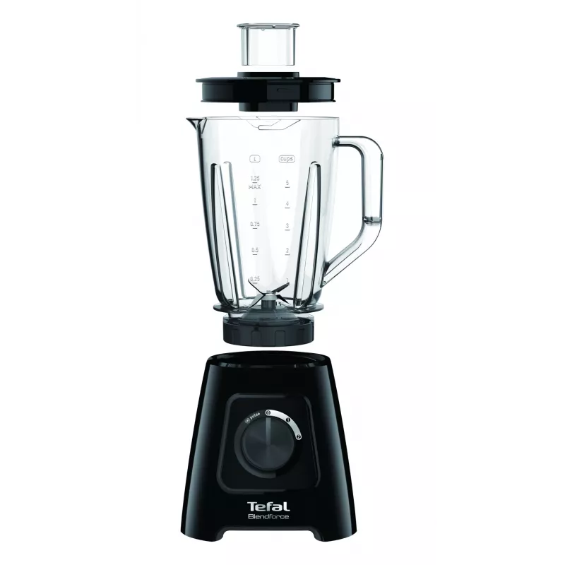 Standmixer Tefal BL4208 — 600 W, 1,25 L Kunststoffbehälter, 2 Geschwindigkeiten, Eiszerkleinerung, schwarz