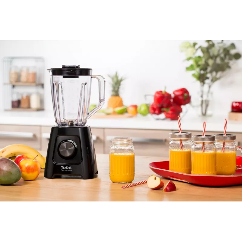 Standmixer Tefal BL4208 — 600 W, 1,25 L Kunststoffbehälter, 2 Geschwindigkeiten, Eiszerkleinerung, schwarz