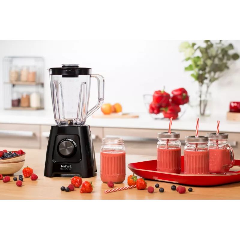Standmixer Tefal BL4208 — 600 W, 1,25 L Kunststoffbehälter, 2 Geschwindigkeiten, Eiszerkleinerung, schwarz