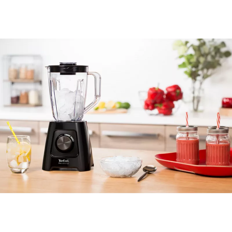 Standmixer Tefal BL4208 — 600 W, 1,25 L Kunststoffbehälter, 2 Geschwindigkeiten, Eiszerkleinerung, schwarz