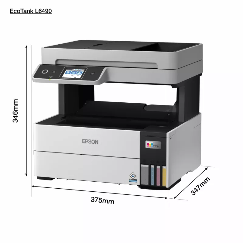Multifunktionsdrucker Epson EcoTank L6490 — Inkjet Farbe, 4800x1200 dpi, 37 ppm, A4 Duplex, Wi‑Fi, Ethernet