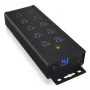 ICY BOX IB-HUB1703-QC3 USB 3.2 Gen 1 (3.1 Gen 1) Type-B 5000 Mbit/s Schwarz