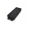 ICY BOX IB-HUB1703-QC3 USB 3.2 Gen 1 (3.1 Gen 1) Type-B 5000 Mbit/s Schwarz