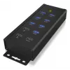 ICY BOX IB-HUB1703-QC3 USB 3.2 Gen 1 (3.1 Gen 1) Type-B 5000 Mbit/s Schwarz