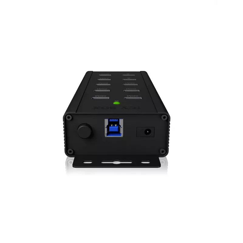 ICY BOX IB-HUB1703-QC3 USB 3.2 Gen 1 (3.1 Gen 1) Type-B 5000 Mbit/s Schwarz