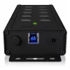 ICY BOX IB-HUB1703-QC3 USB 3.2 Gen 1 (3.1 Gen 1) Type-B 5000 Mbit/s Schwarz