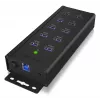 ICY BOX IB-HUB1703-QC3 USB 3.2 Gen 1 (3.1 Gen 1) Type-B 5000 Mbit/s Schwarz