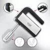 Handmixer Adler AD 4225 — 5 Geschwindigkeiten, Turbo, 300 W, Edelstahl/Silber-Schwarz, Rührbesen und Knethaken