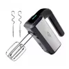 Handmixer Adler AD 4225 — 5 Geschwindigkeiten, Turbo, 300 W, Edelstahl/Silber-Schwarz, Rührbesen und Knethaken