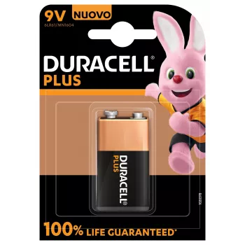 Einwegbatterie Duracell 9V Plus 100 Alkaline, 9 V, 1 Stück