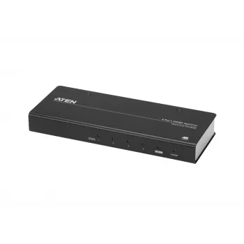 ATEN 4-Port True 4K at 60Hz (4:4:4), HDMI Splitter, HDMI, 4x HDMI, 4096 x 2160 Pixel, Schwarz, Metall, 4K Ultra HD