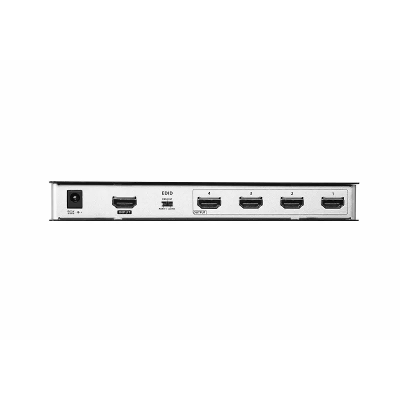 ATEN 4-Port True 4K at 60Hz (4:4:4), HDMI Splitter, HDMI, 4x HDMI, 4096 x 2160 Pixel, Schwarz, Metall, 4K Ultra HD