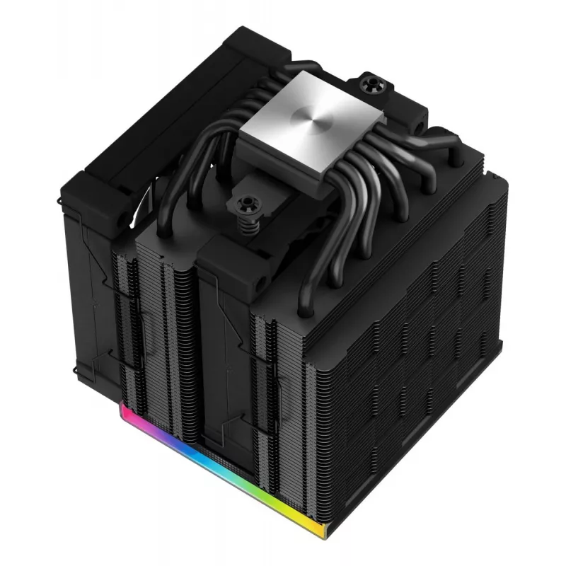 Luftkühler DeepCool AK620 12 cm, zwei 120-mm-Lüfter, 6 Heatpipes, TDP 260 W, PWM, FDB, Höhe 160 mm, schwarz