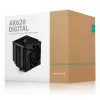Luftkühler DeepCool AK620 12 cm, zwei 120-mm-Lüfter, 6 Heatpipes, TDP 260 W, PWM, FDB, Höhe 160 mm, schwarz