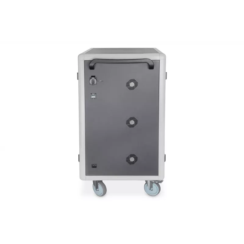 DIGITUS Lade-Trolley 30 Ladeplätze, 15.6 Zoll, schwarz 1100 x 700 x 650 mm, inkl. USB, PDU, Lüfter