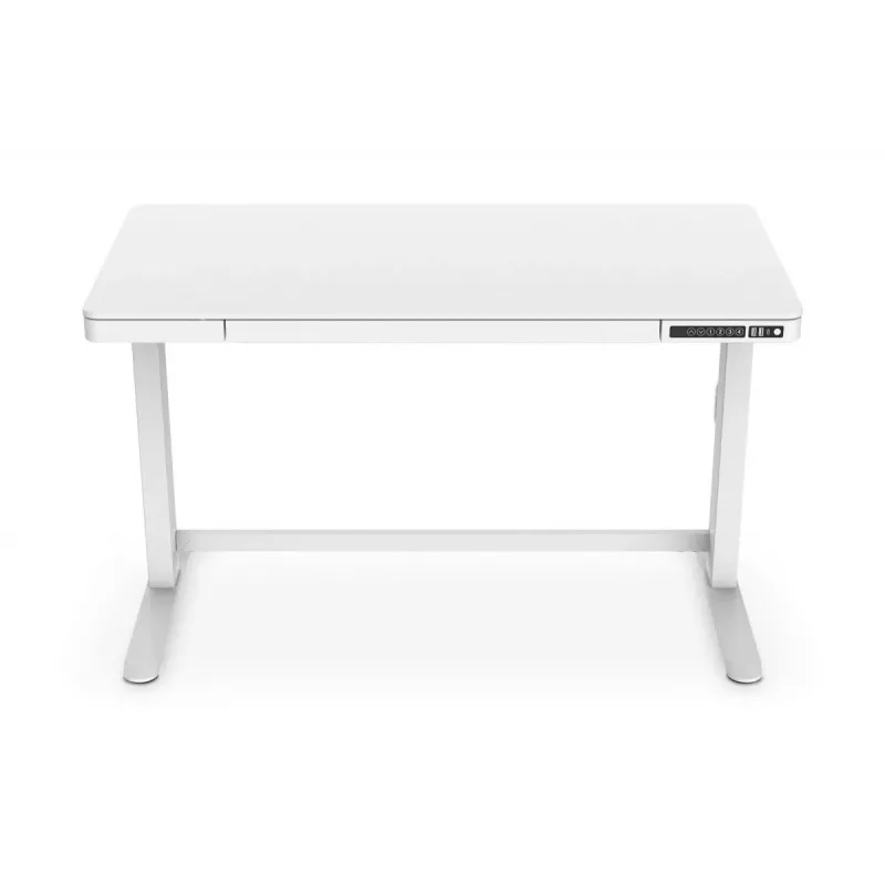 DIGITUS Elektrisch höhenverstellbarer Schreibtisch 120x60x12cm mit USB weiß