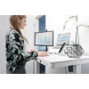 DIGITUS Elektrisch höhenverstellbarer Schreibtisch 120x60x12cm mit USB weiß