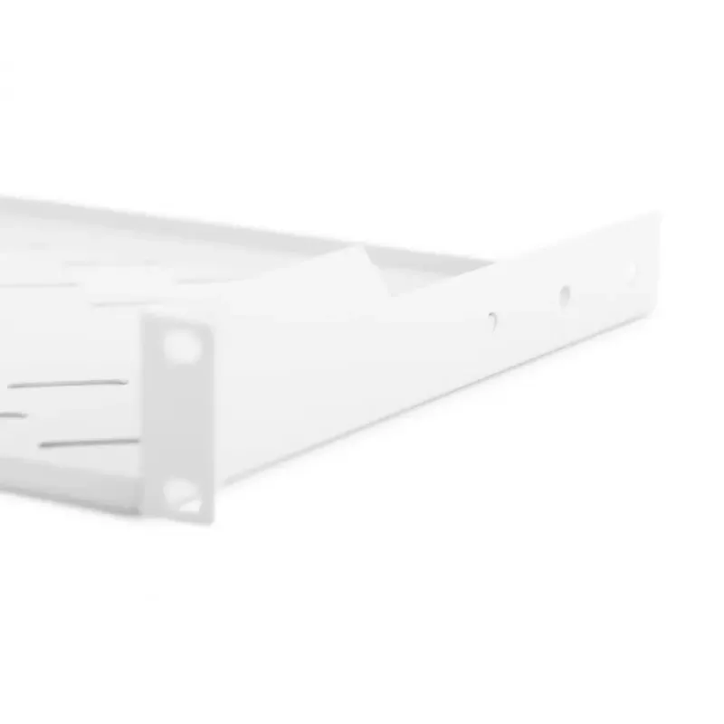 DIGITUS 1U Rack-Montage festes Regal belüftet, Farbe grau (RAL 7035), bis zu 15 kg, 45x483x250 mm