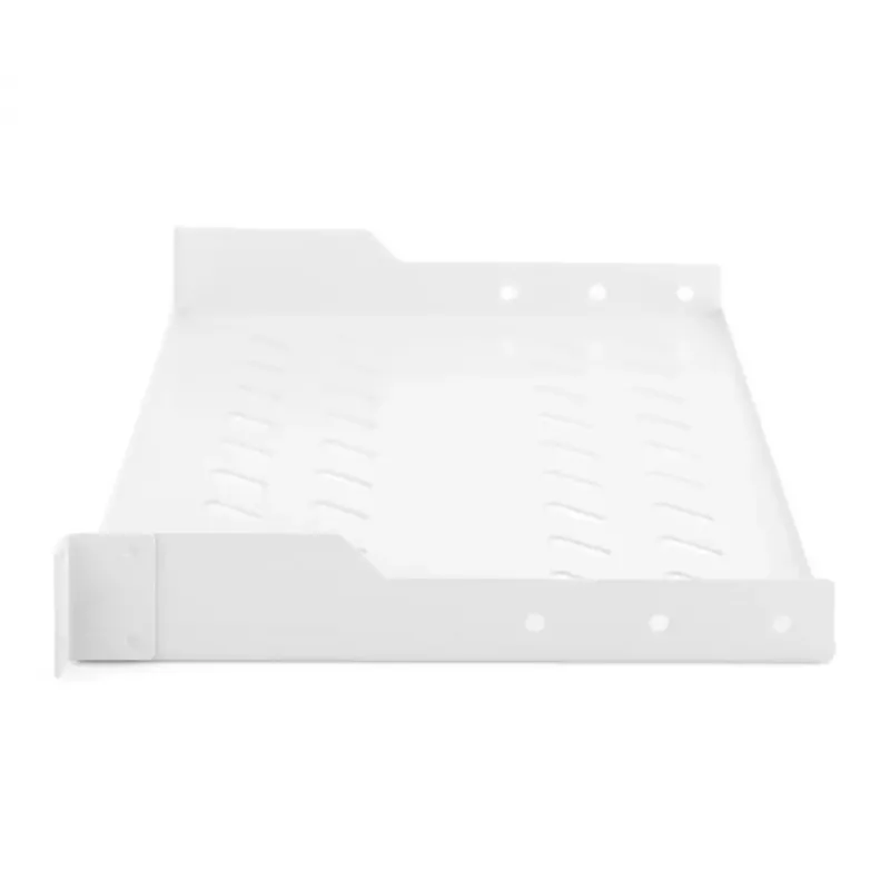 DIGITUS 1U Rack-Montage festes Regal belüftet, Farbe grau (RAL 7035), bis zu 15 kg, 45x483x250 mm