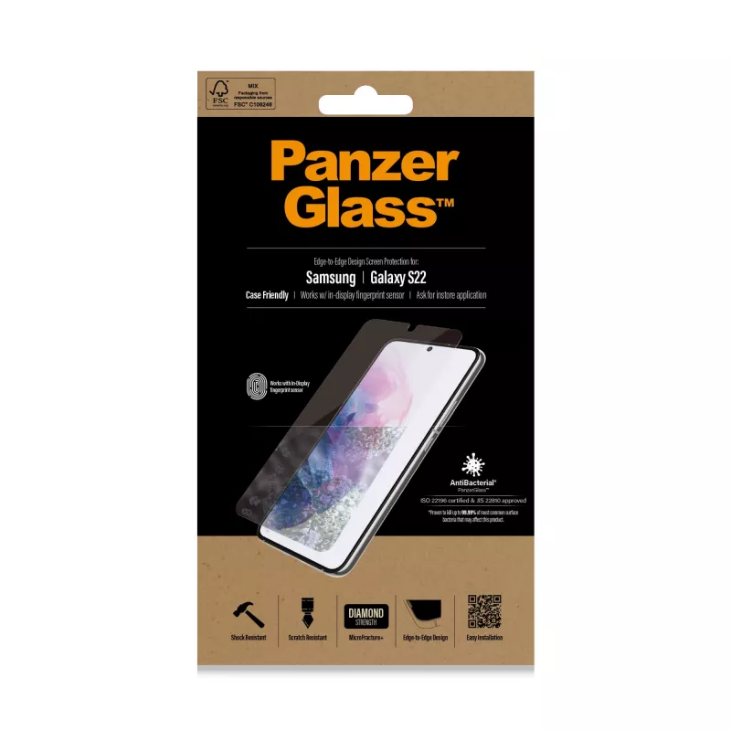 PanzerGlass ® UltraForce1 Samsung Galaxy S22 5G | Displayschutzfolie