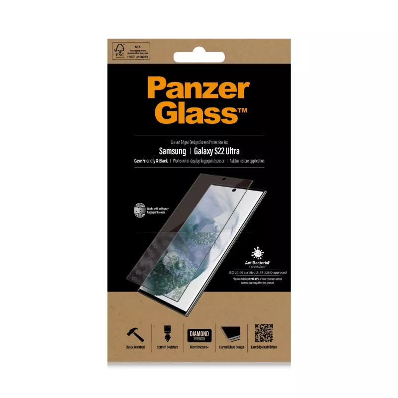 PanzerGlass ® UltraForce1 Samsung Galaxy S22 Ultra 5G | Displayschutz