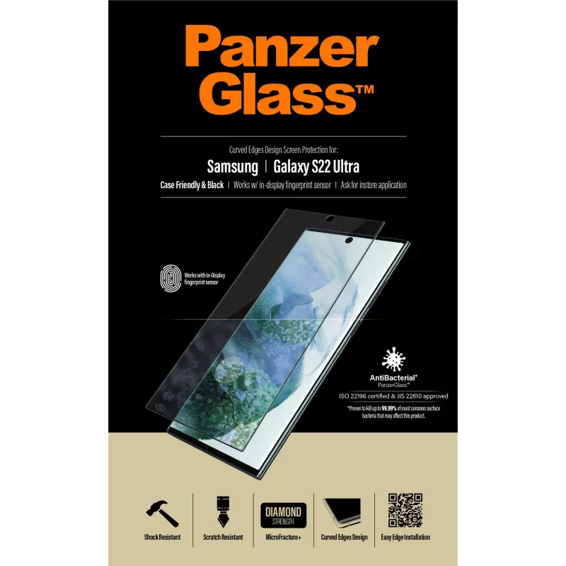 PanzerGlass ® UltraForce1 Samsung Galaxy S22 Ultra 5G | Displayschutz