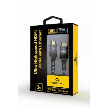 GEMBIRD Ultra High Speed HDMI-Kabel mit Ethernet, „8K Select Plus Series“, 3 m