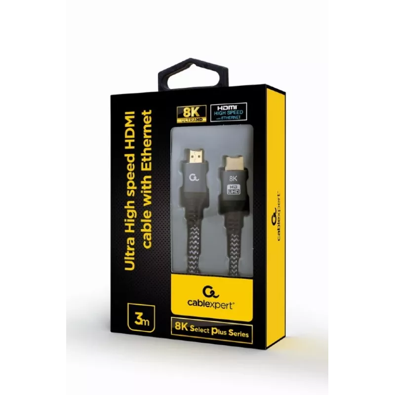 GEMBIRD Ultra High Speed HDMI-Kabel mit Ethernet, „8K Select Plus Series“, 3 m