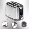 Toaster Adler AD 3214, 2-Scheiben Edelstahl, 900 W, 7 Bräunungsstufen, Auftauen/Wiederaufwärmen/Automatische Abschaltung