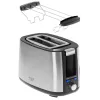 Toaster Adler AD 3214, 2-Scheiben Edelstahl, 900 W, 7 Bräunungsstufen, Auftauen/Wiederaufwärmen/Automatische Abschaltung