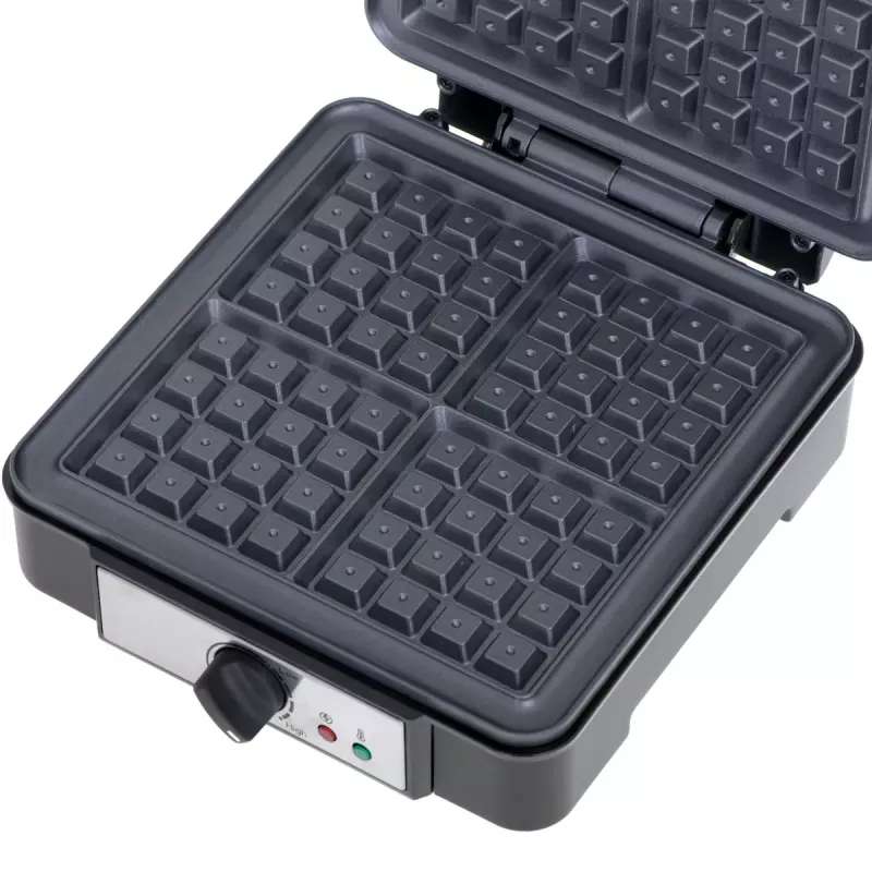 Waffeleisen Adler AD 3049, 4 quadratische Waffeln, antihaftbeschichtet, 1800 W, schwarz