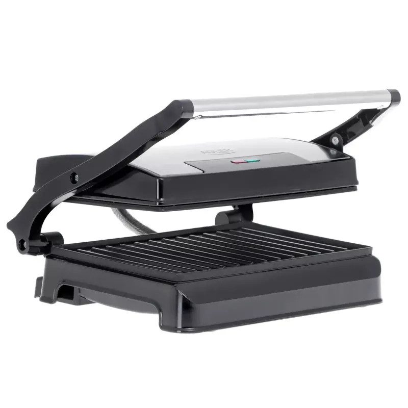 Kontaktgrill Adler AD 3052 rechteckig Stahl/Schwarz, 1200 W, Rostoberfläche, verriegelbarer Deckel