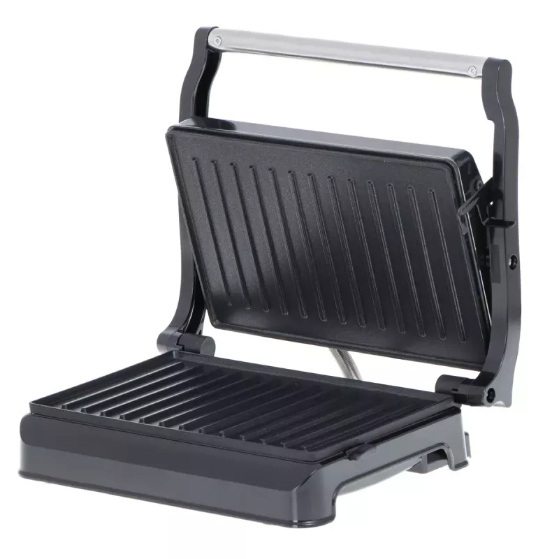 Kontaktgrill Adler AD 3052 rechteckig Stahl/Schwarz, 1200 W, Rostoberfläche, verriegelbarer Deckel